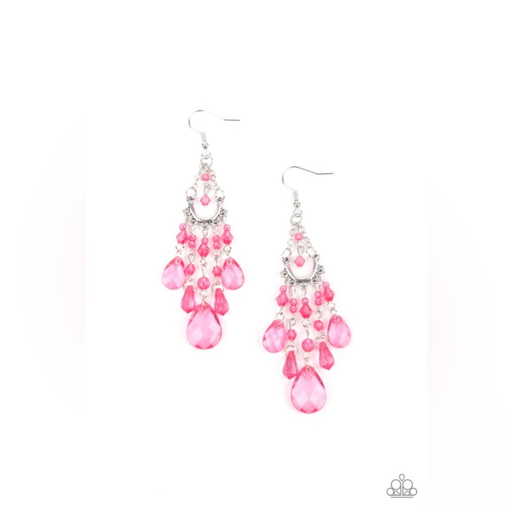 Paid Vacation Pink Earring